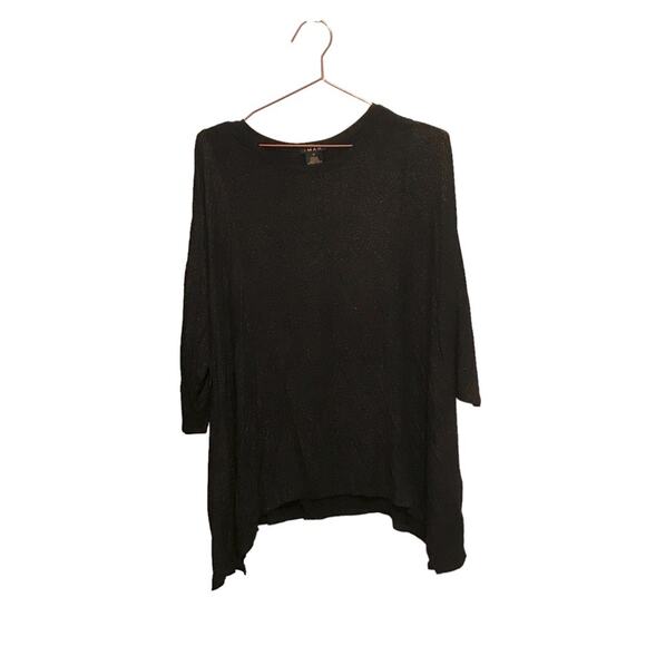 IMAN Black and Gold Sparkly Top - Size medium - Picture 1 of 6